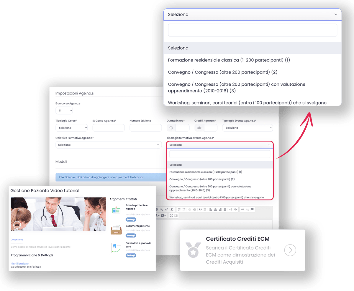 Software per la gestione di corsi ECM
